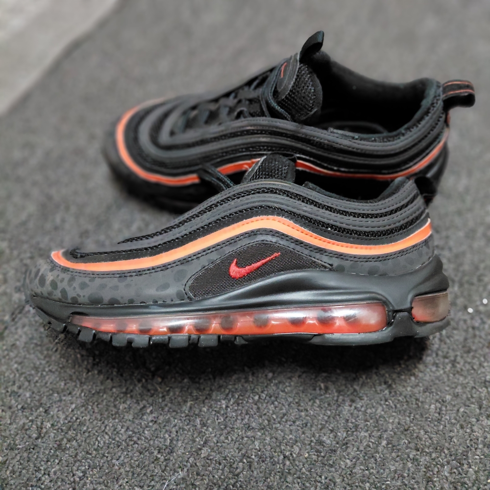 Nike Air Max 97 Black and Orange Sneakers Size 6 Youth
